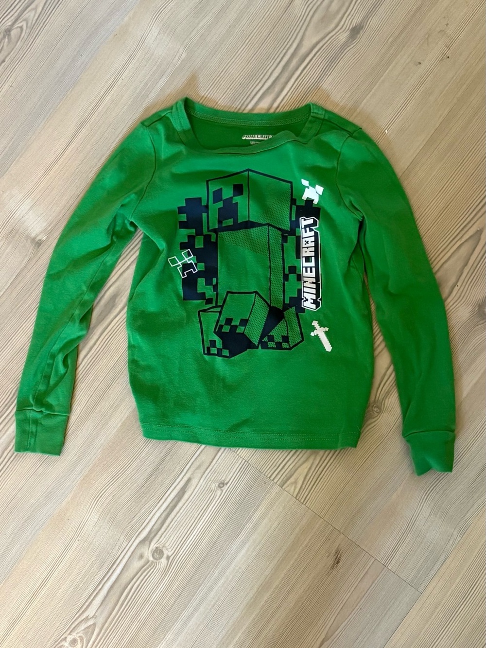 Minecraft Boys Top - Size 6 Green
